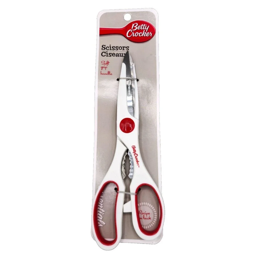 Betty Crocker Kitchen Scissors Soft Grip Handle Bradshaw New